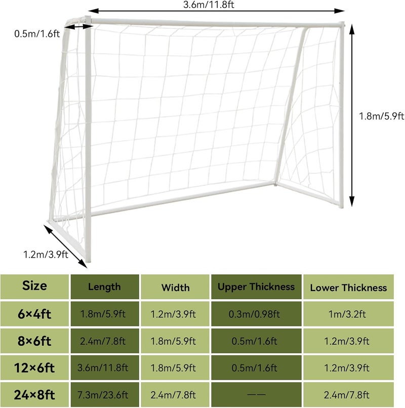 Frdhee Soccer Goal Net, Sports Soccer Replacement Goal Nets Football Net Soccer Netting for Backyard Games and Training for Adults and Youth Soccer Practice, White - Image 5